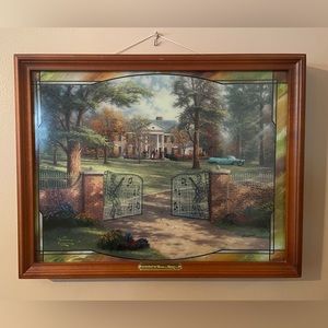 2009 50th anniversary ~ Thomas Kinkade stained glass of Graceland.